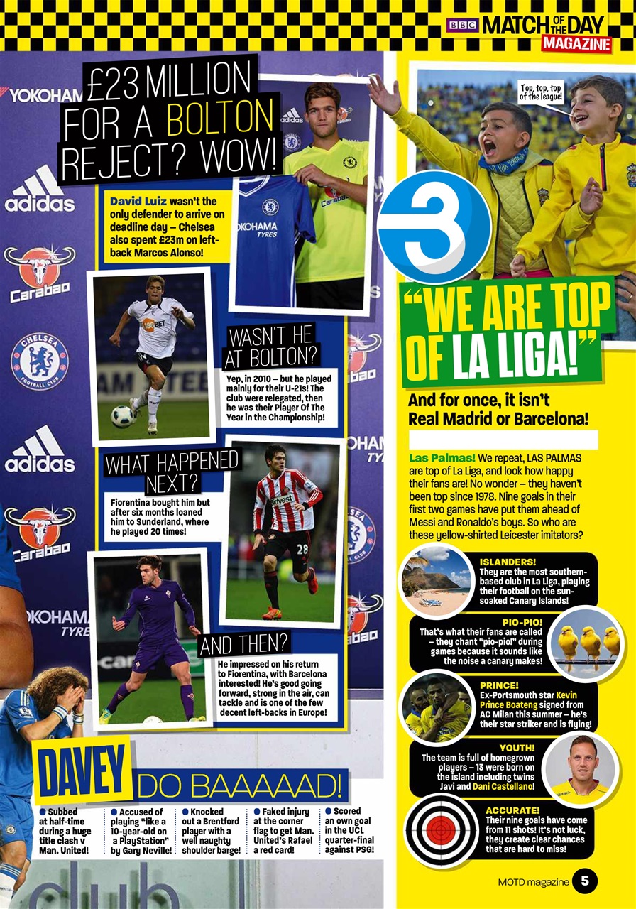 Match of the Day Preview Pages