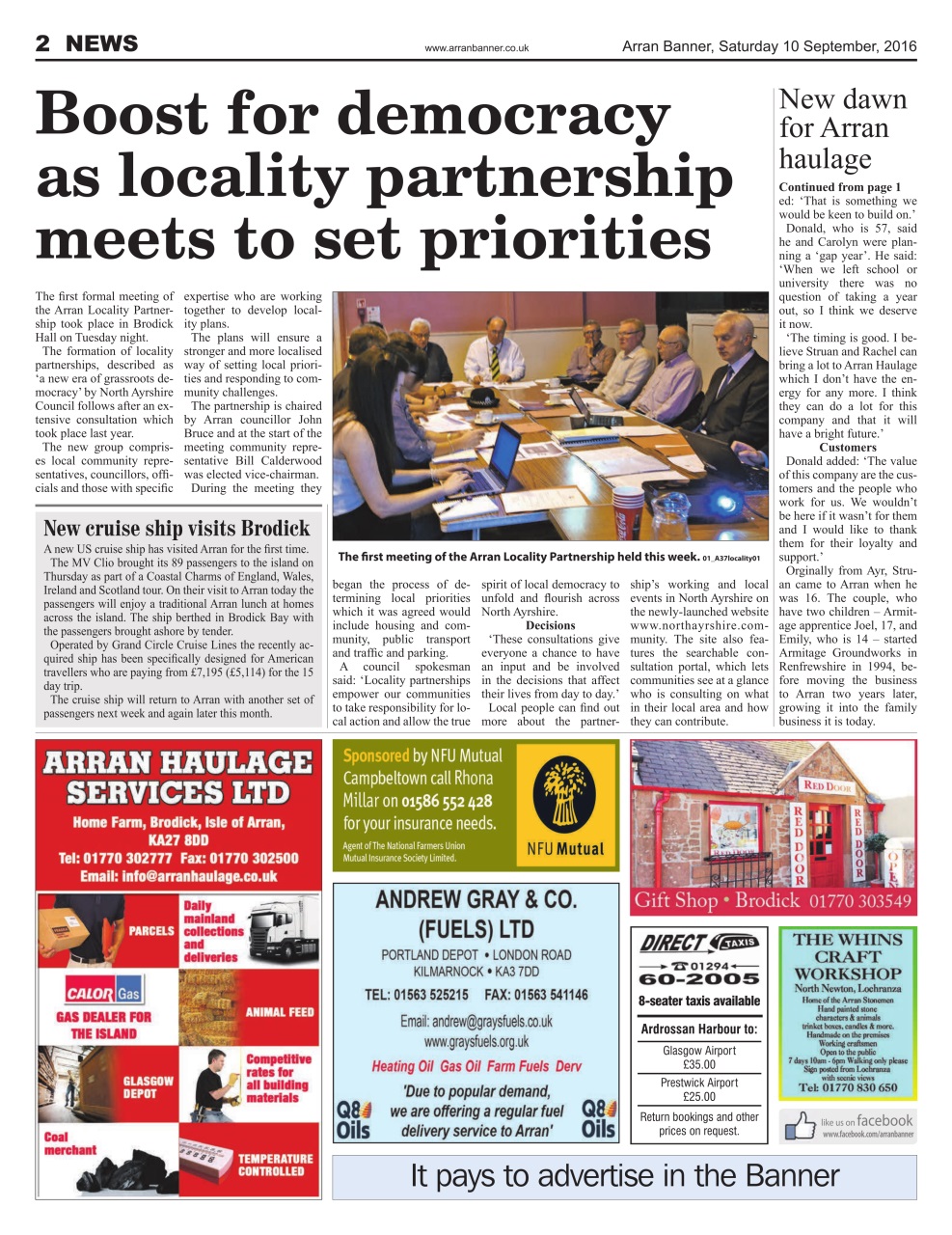 Arran Banner Preview Pages