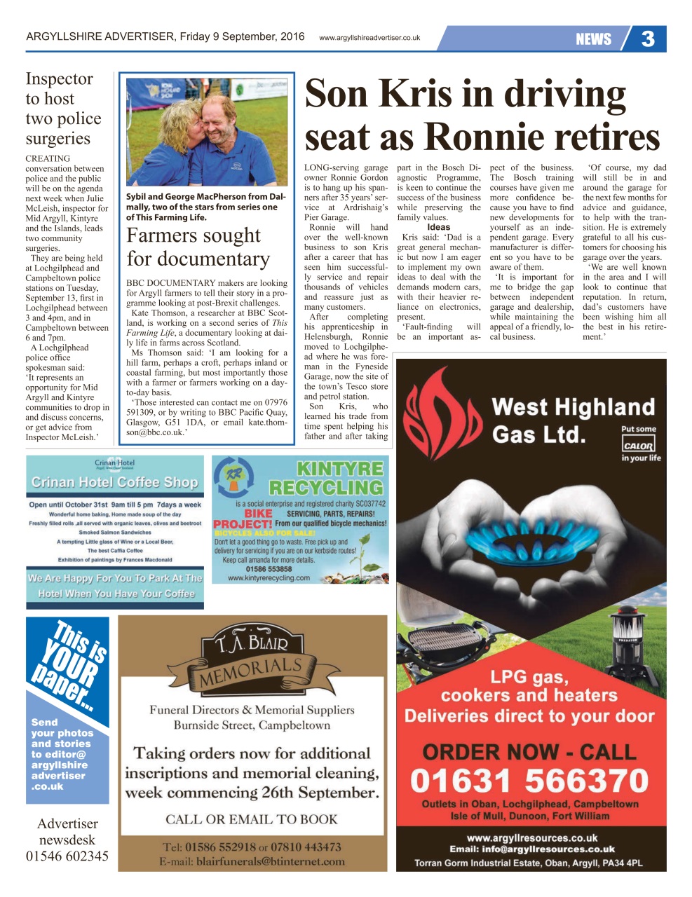 Argyllshire Advertiser Preview Pages