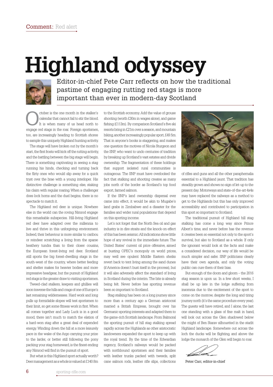 Sporting Rifle Preview Pages