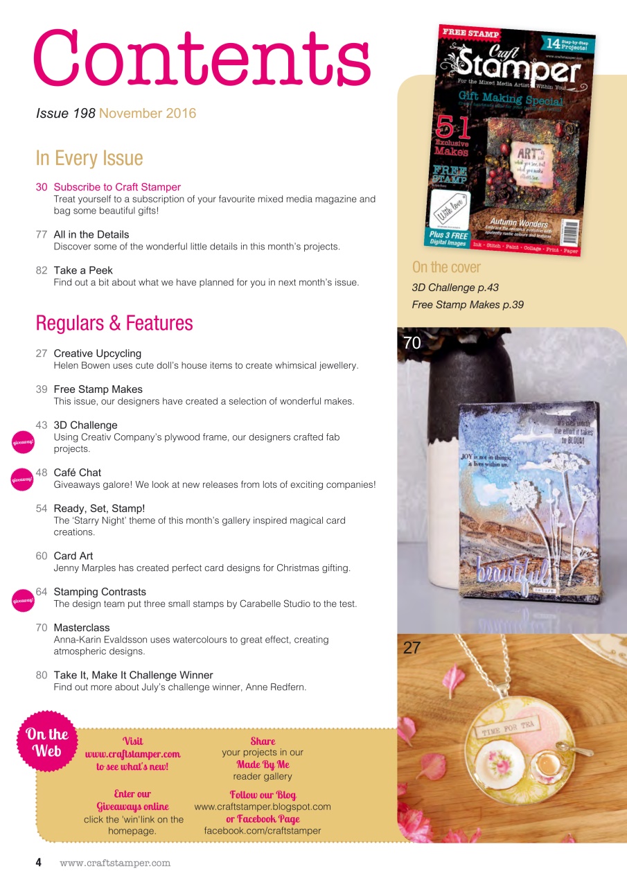 Craft Stamper Preview Pages