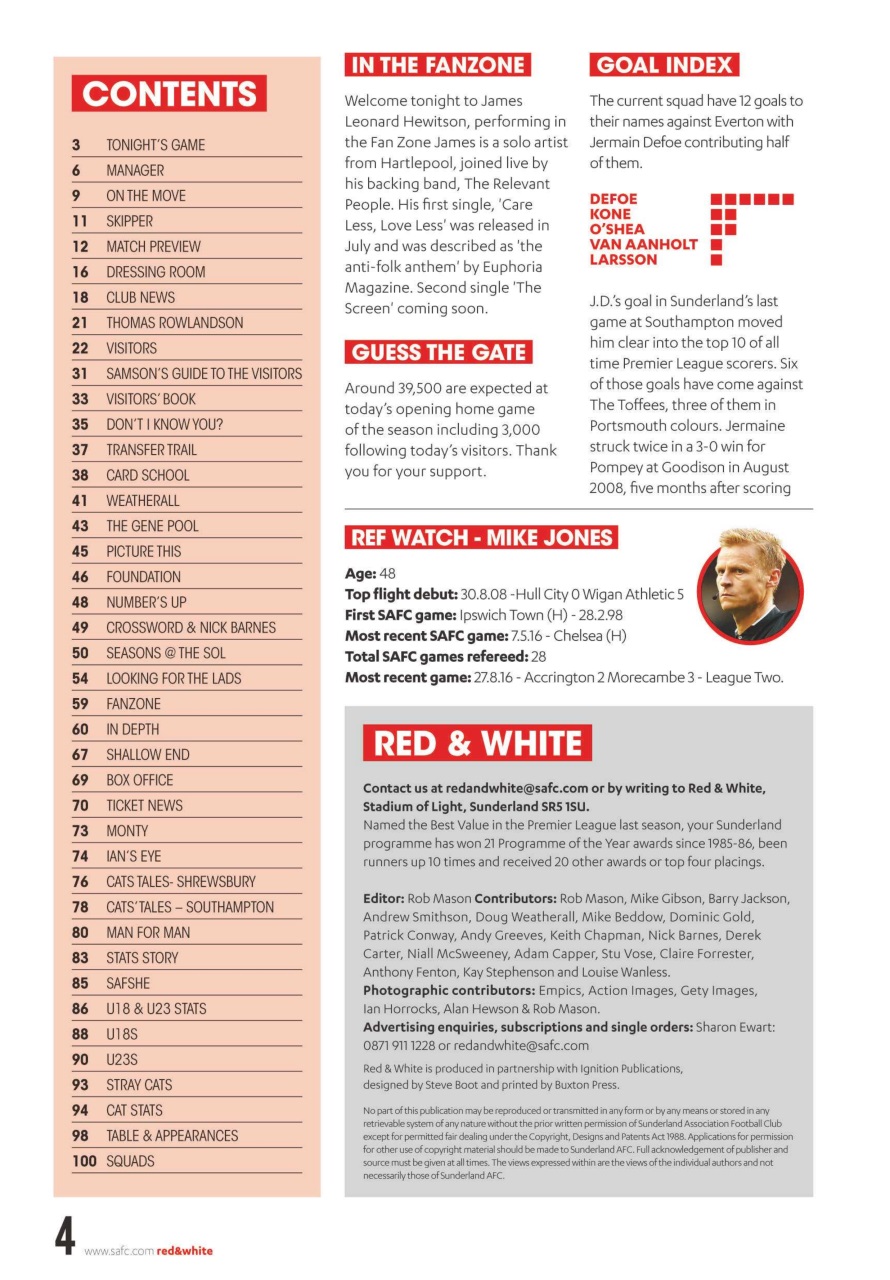 Sunderland FC Preview Pages