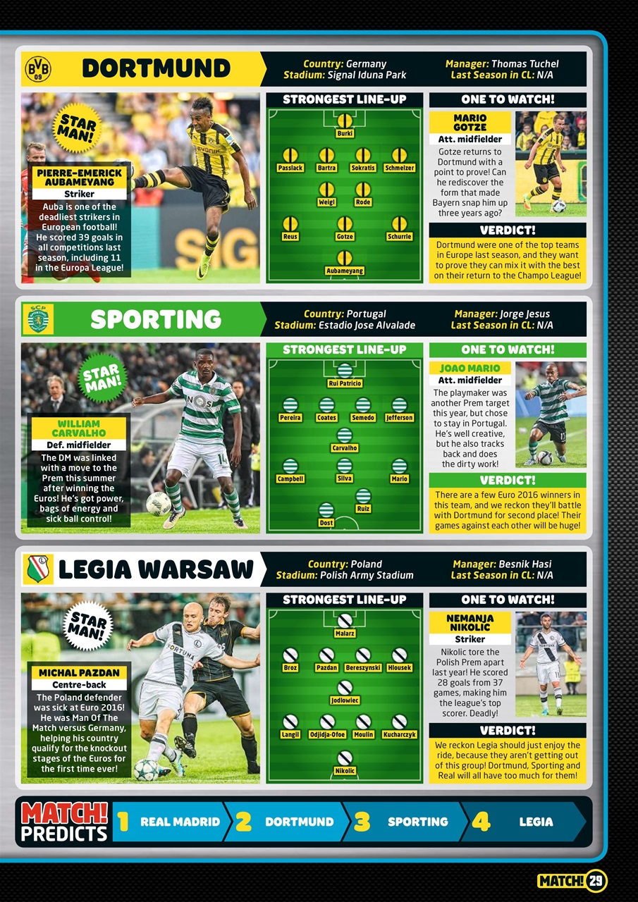Match Preview Pages
