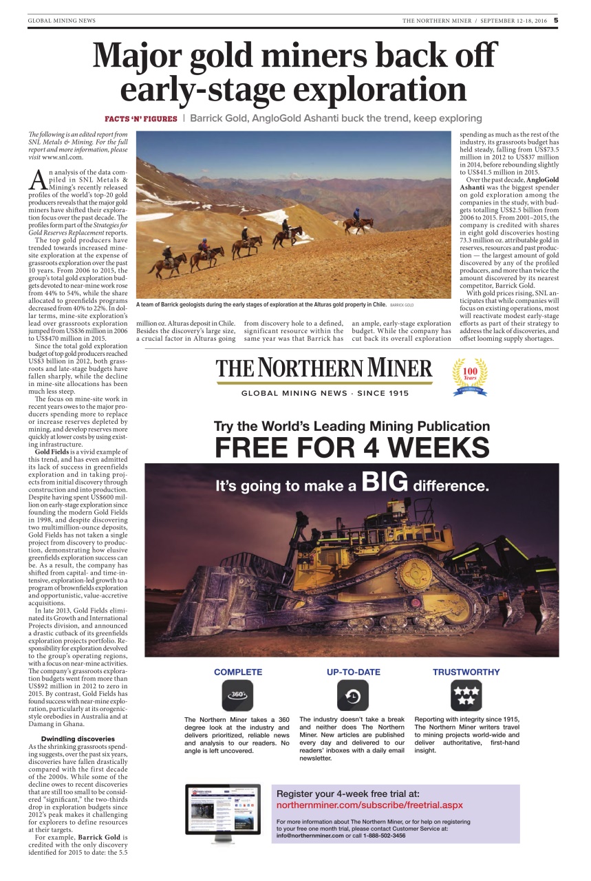 The Northern Miner Preview Pages