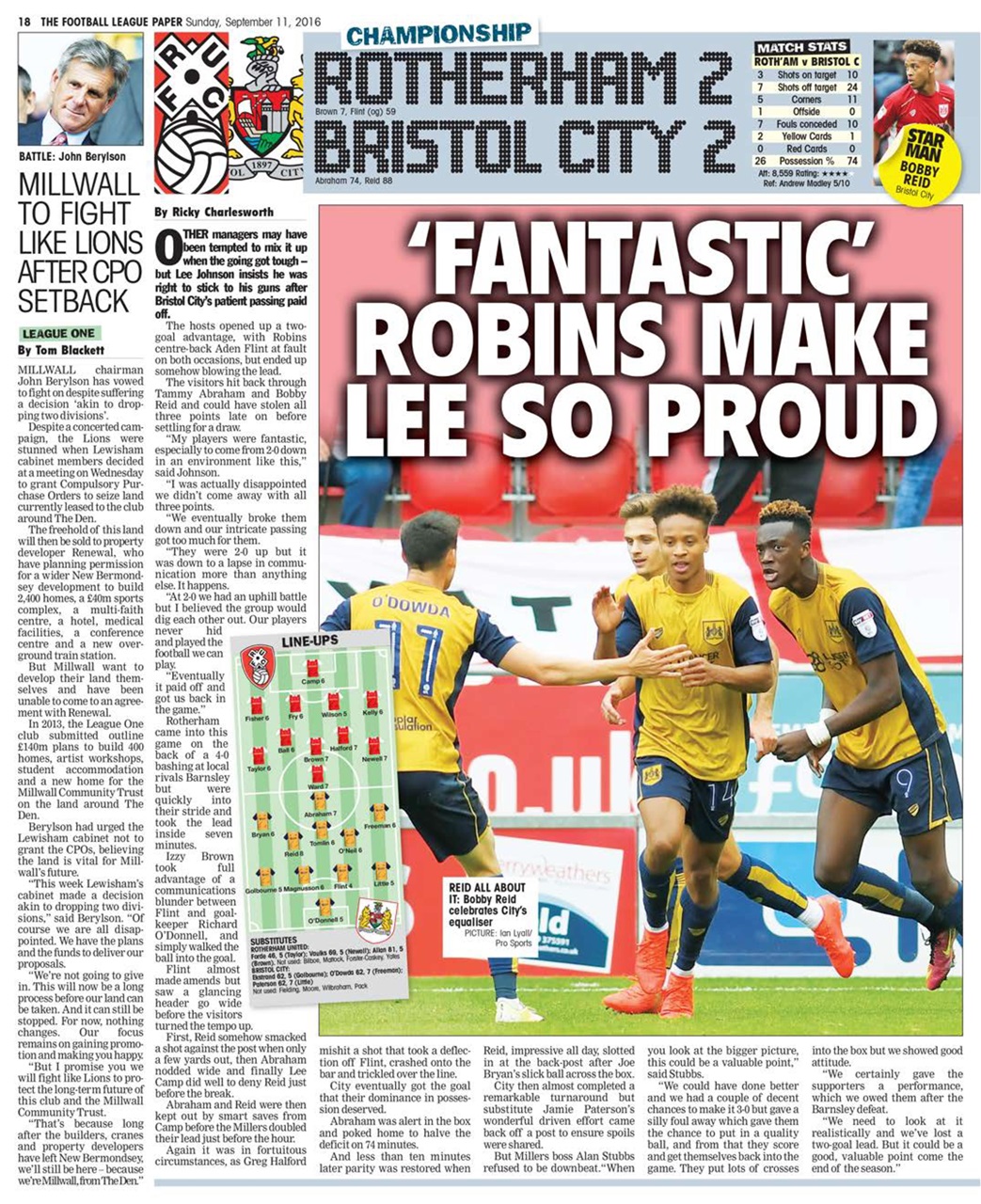 The Football League Paper Preview Pages