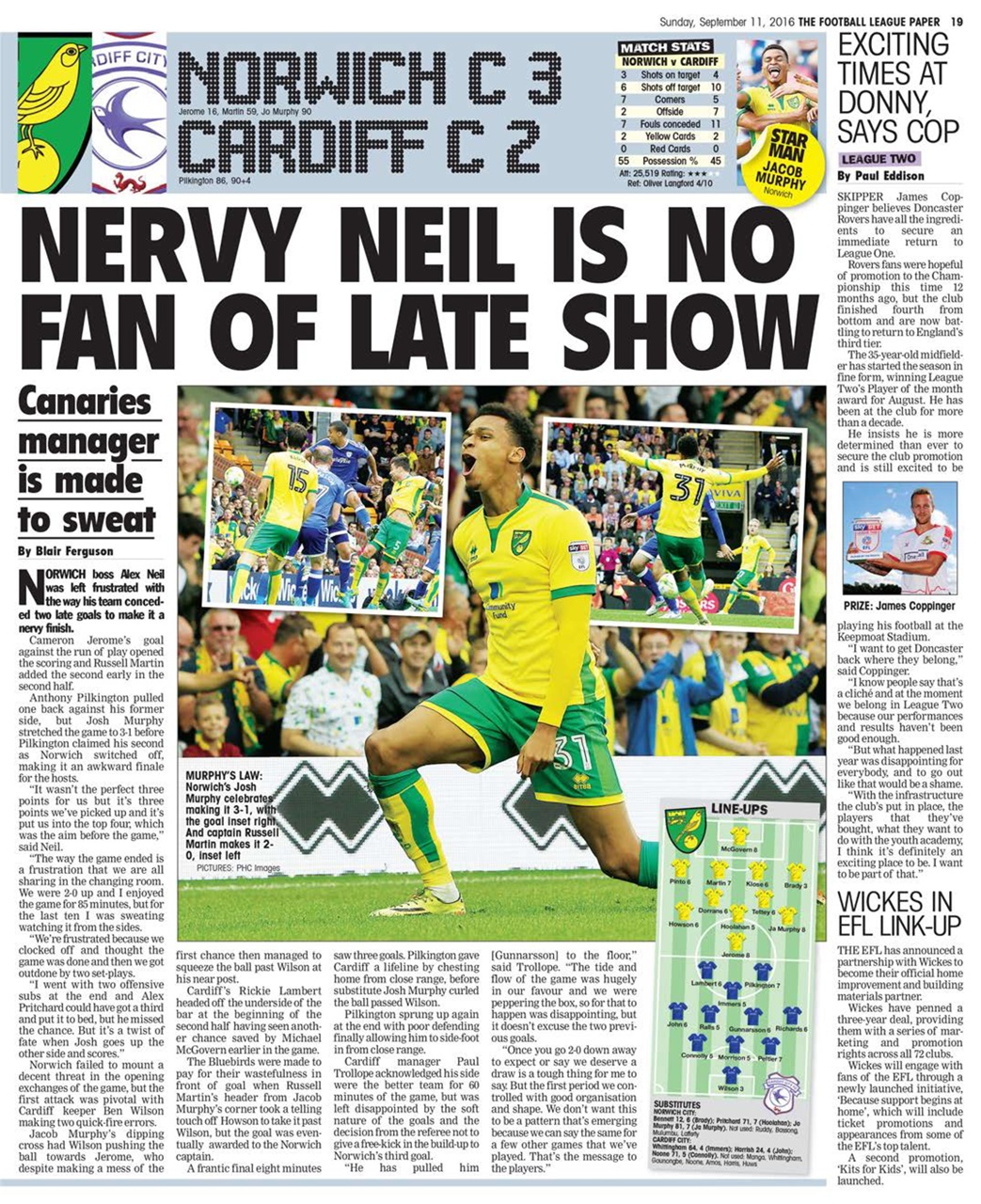 The Football League Paper Preview Pages