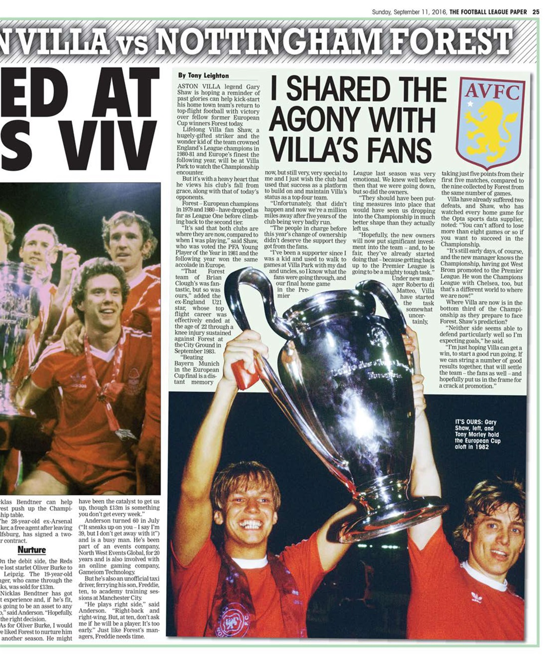 The Football League Paper Preview Pages