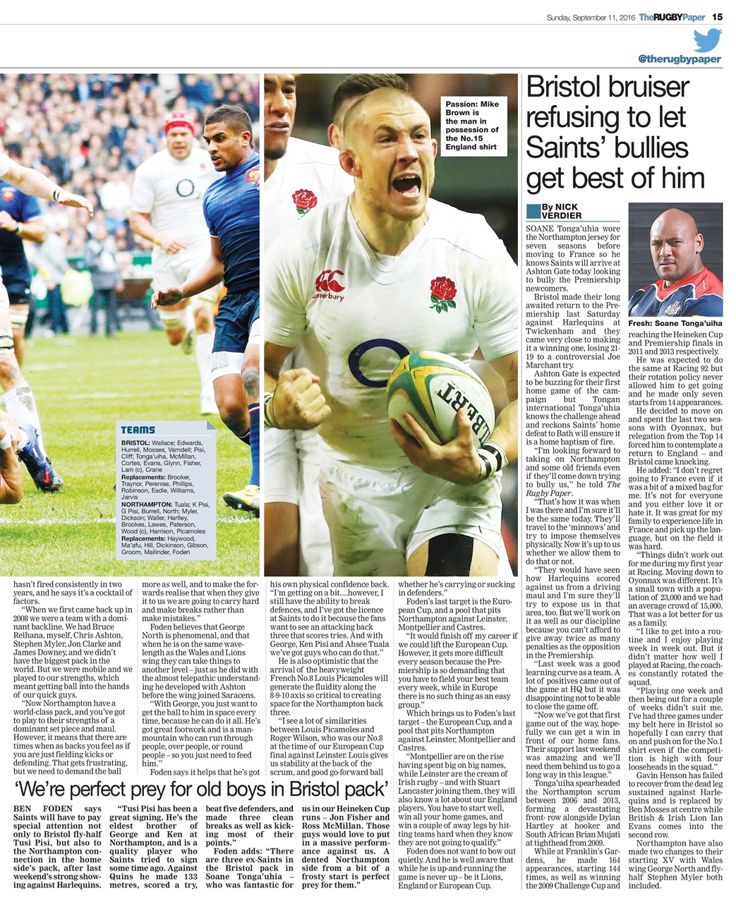 The Rugby Paper Preview Pages