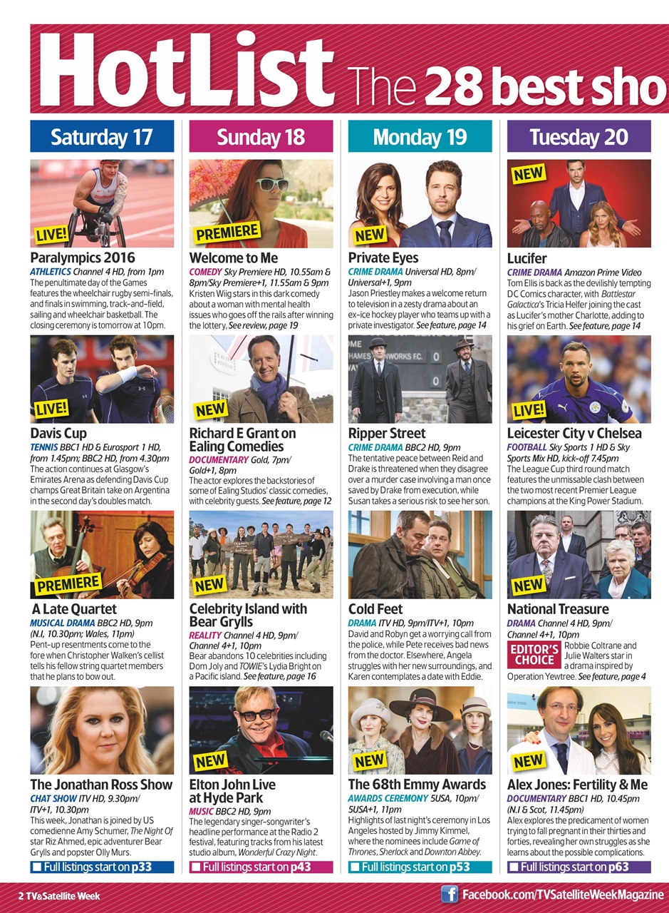 TV & Satellite Week Preview Pages