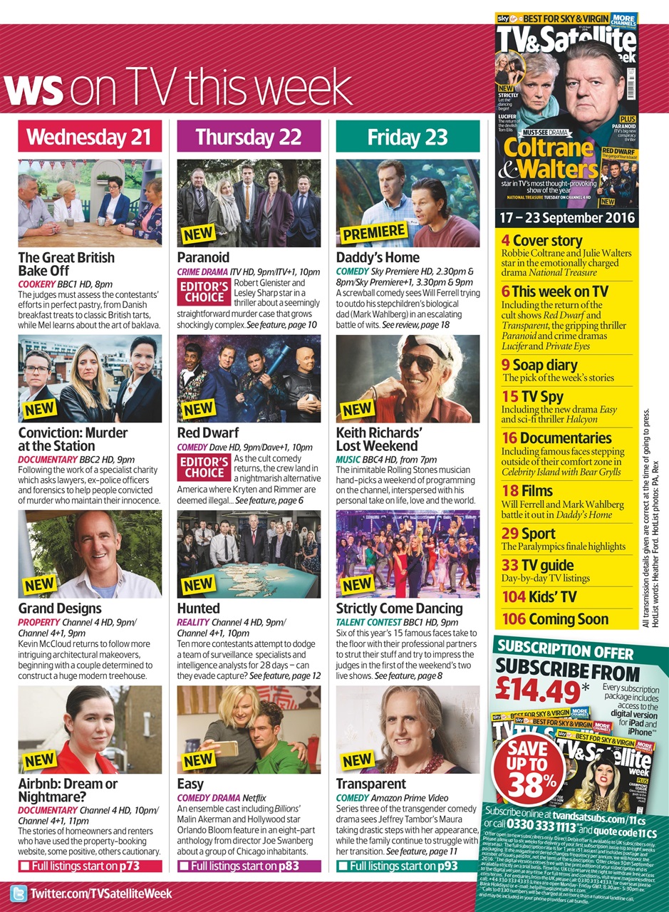 TV & Satellite Week Preview Pages