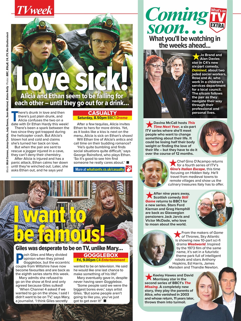 What's on TV Preview Pages