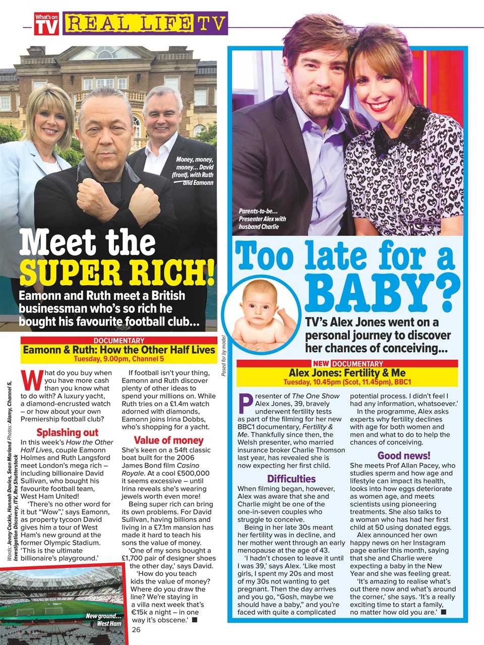 What's on TV Preview Pages