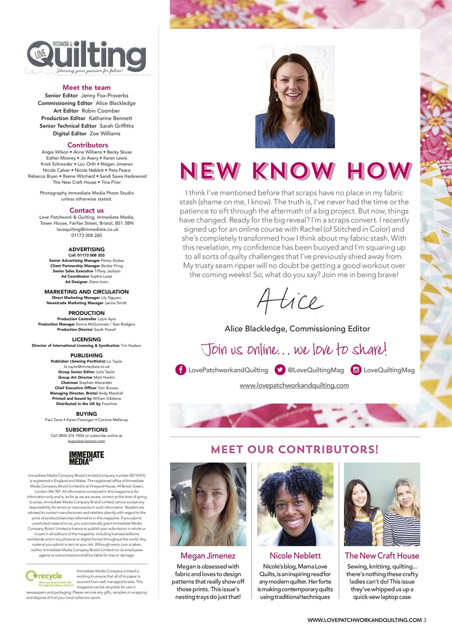 Love Patchwork & Quilting Preview Pages