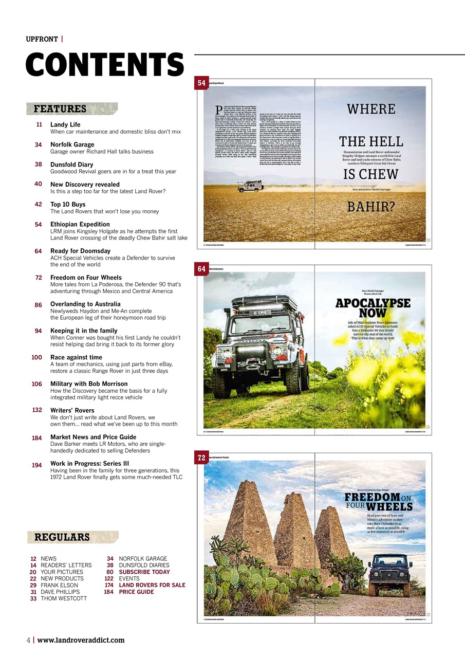 Land Rover Monthly Preview Pages