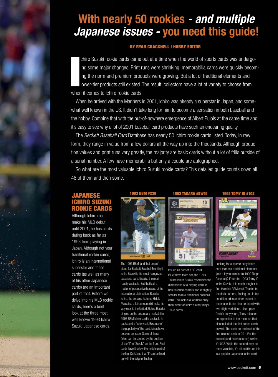 Beckett Baseball Magazine Preview Pages