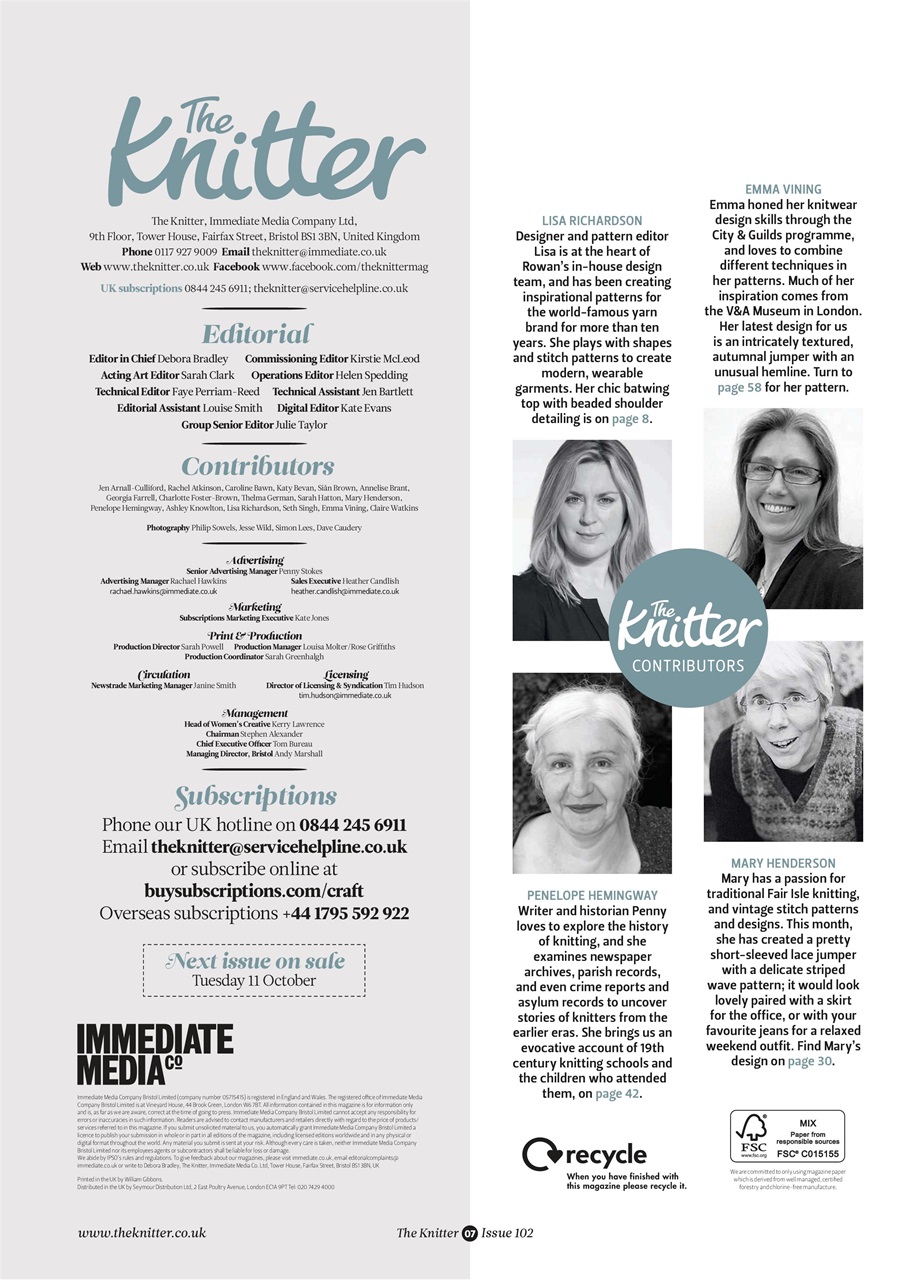 The Knitter Preview Pages