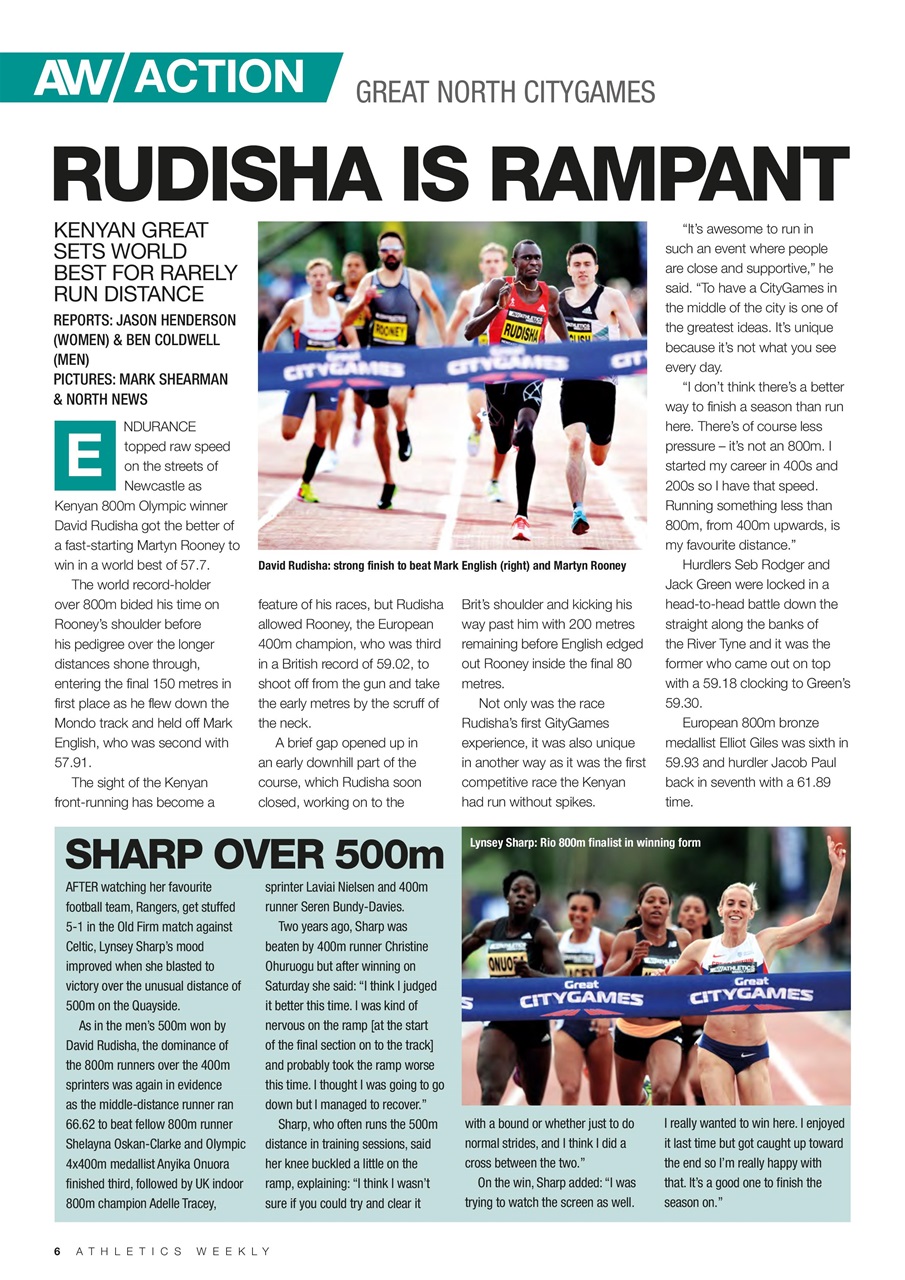AW – Athletics Weekly Magazine Preview Pages