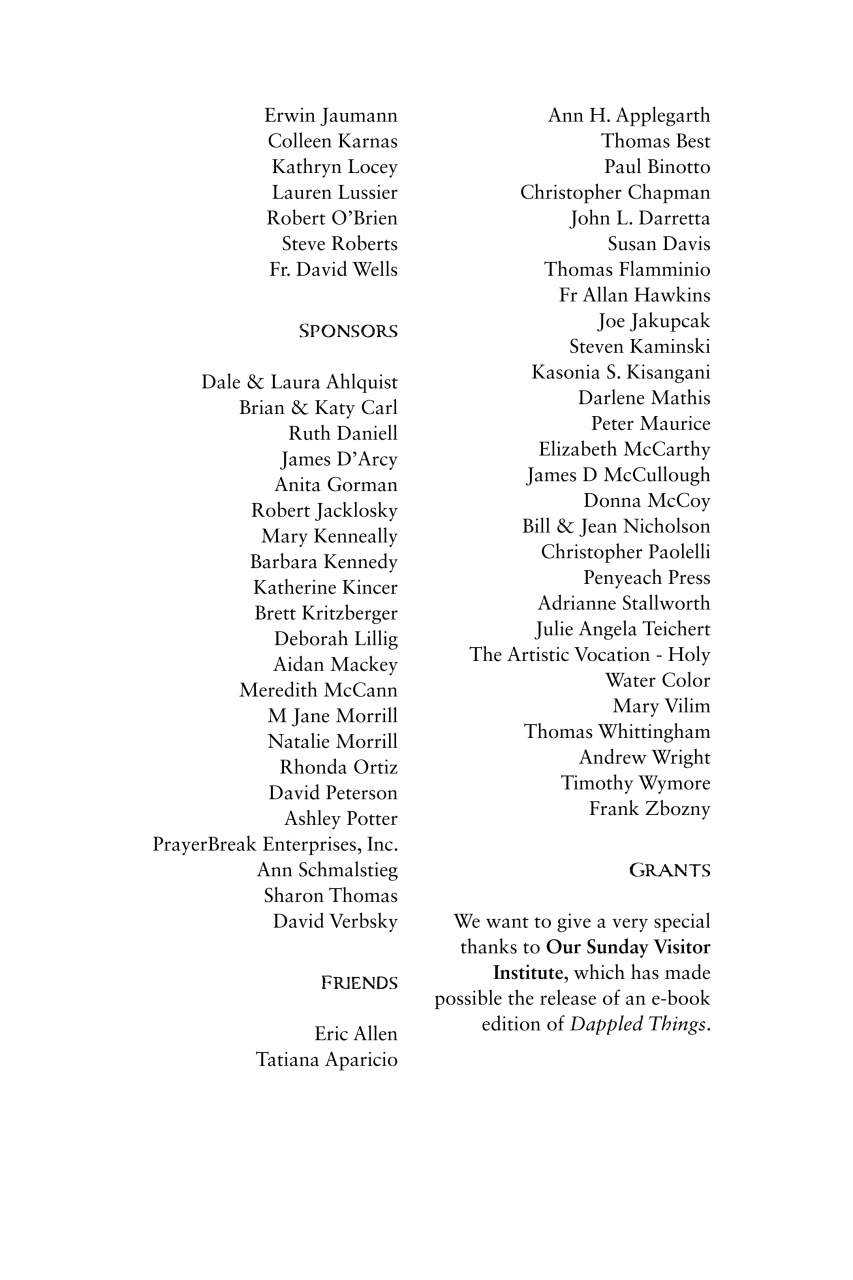 Dappled Things Preview Pages