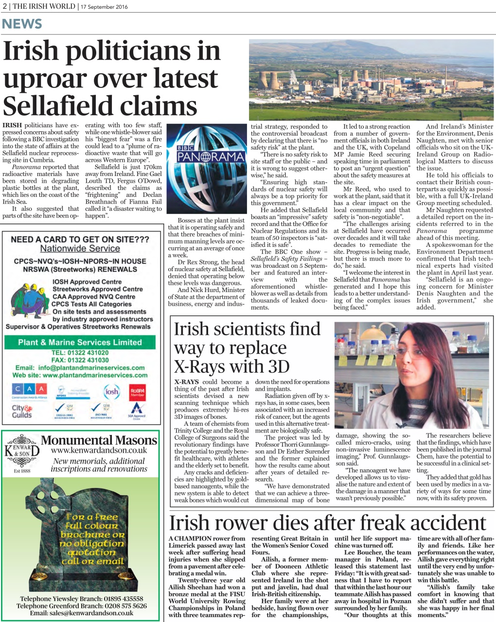 Irish World Preview Pages