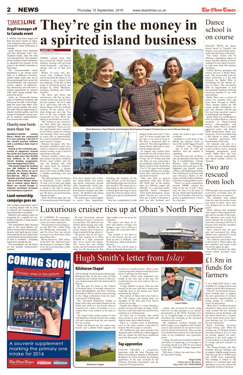 The Oban Times & Lochaber Times Preview Pages