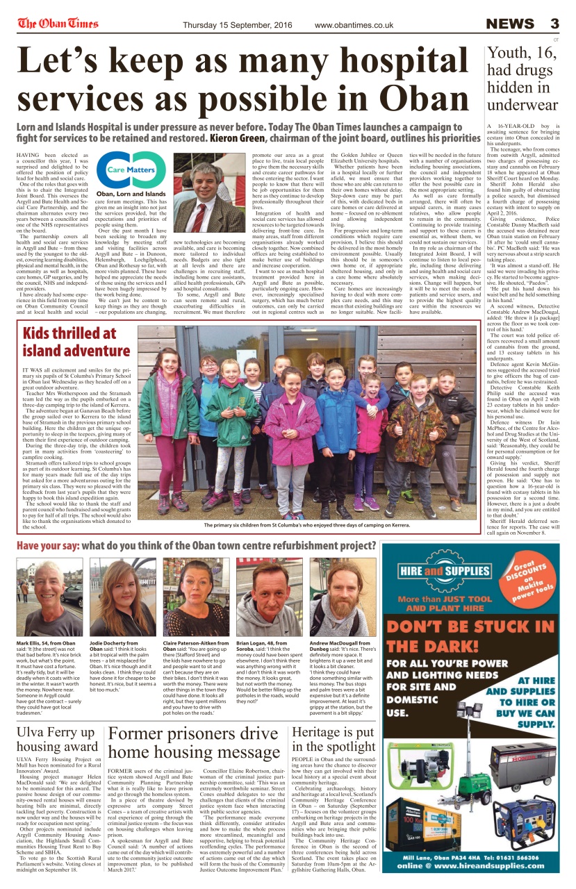 The Oban Times & Lochaber Times Preview Pages