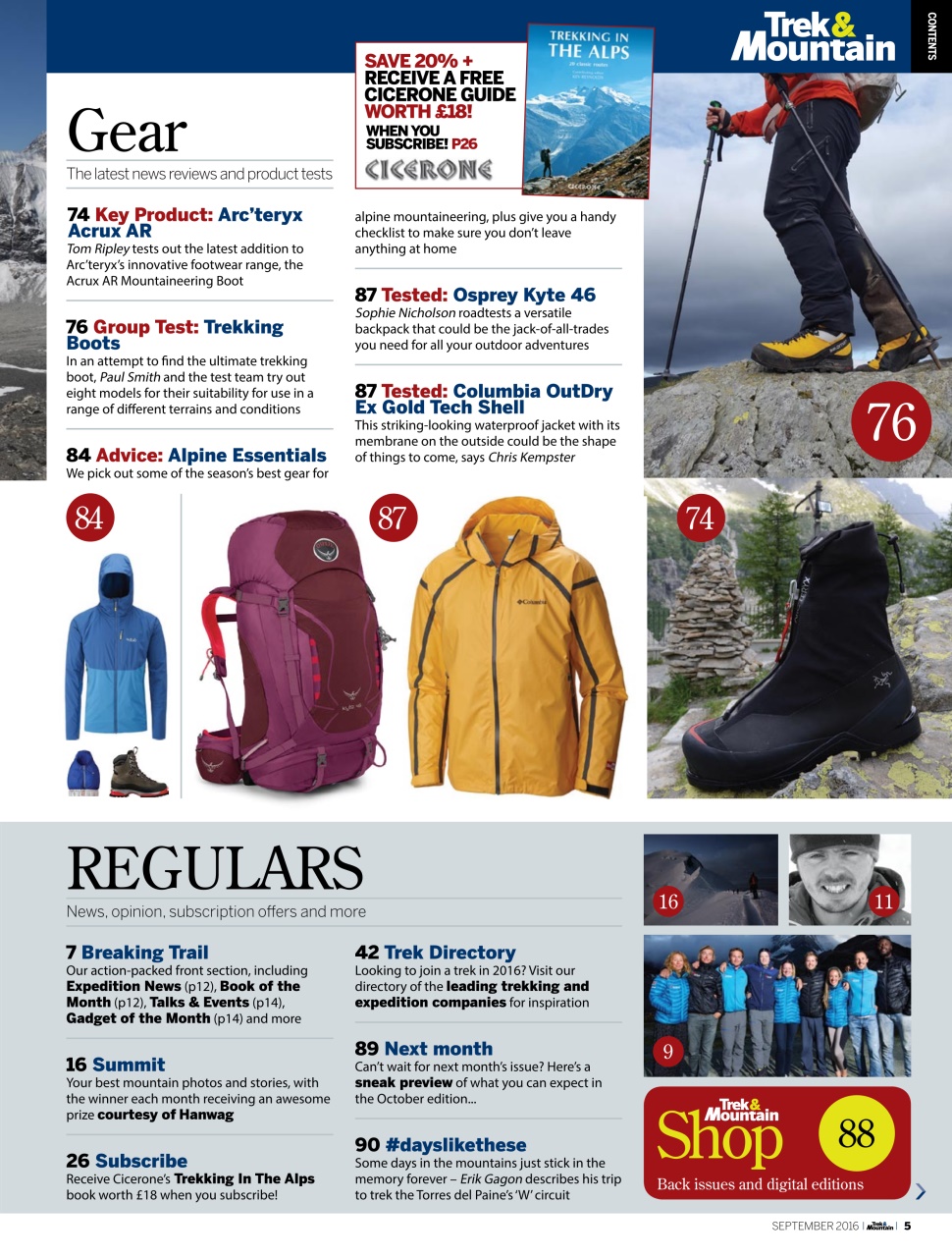 Trek & Mountain Magazine Preview Pages