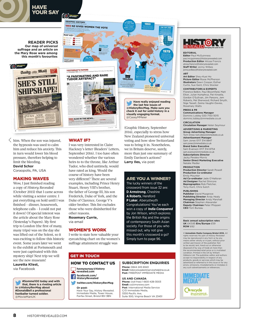 BBC History Revealed Magazine Preview Pages