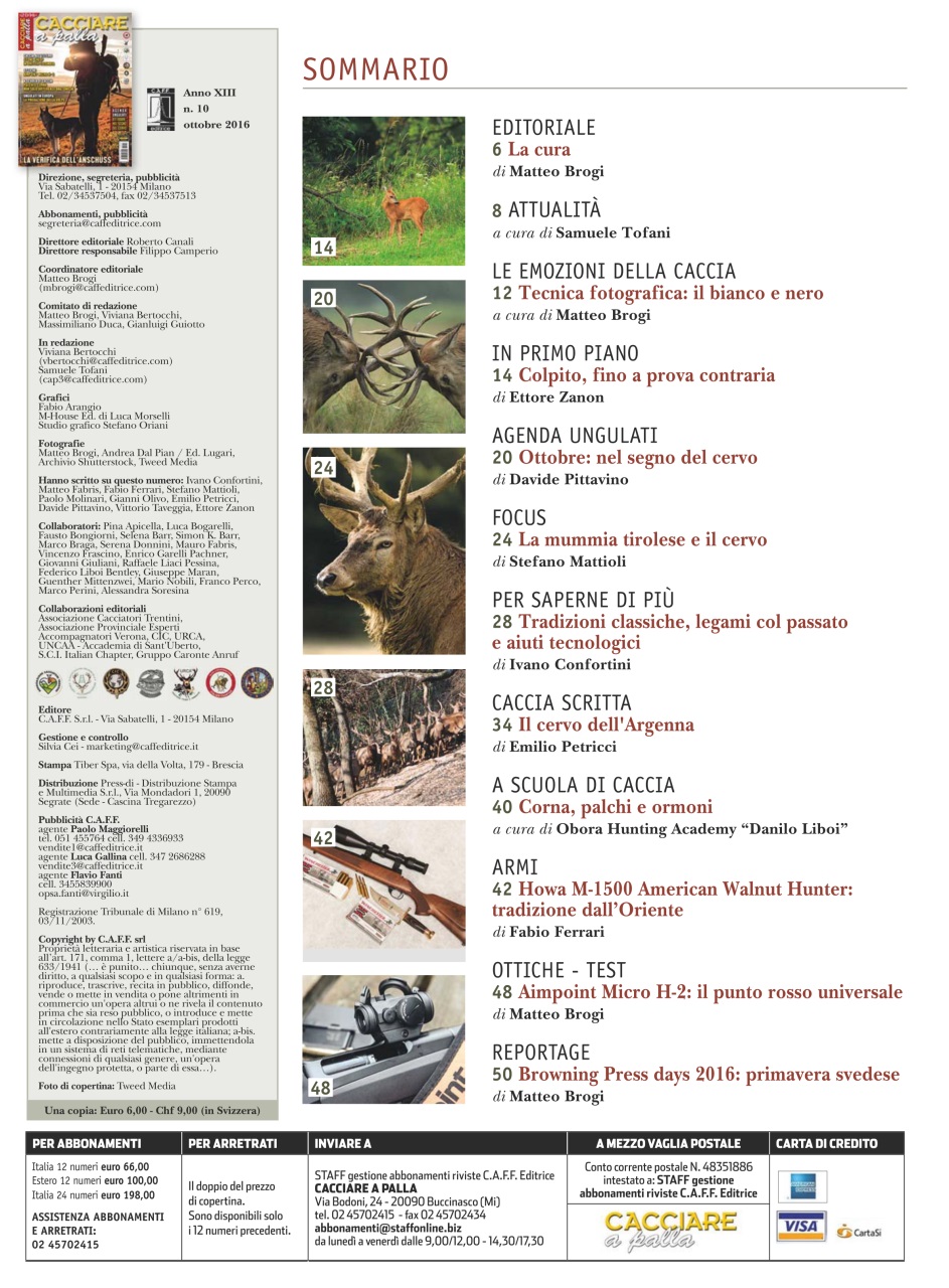 Caccia Magazine Preview Pages