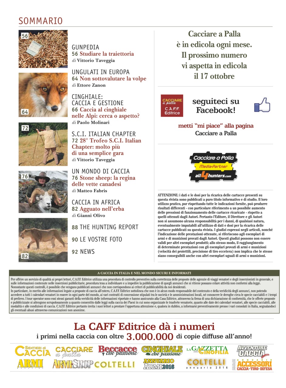Caccia Magazine Preview Pages