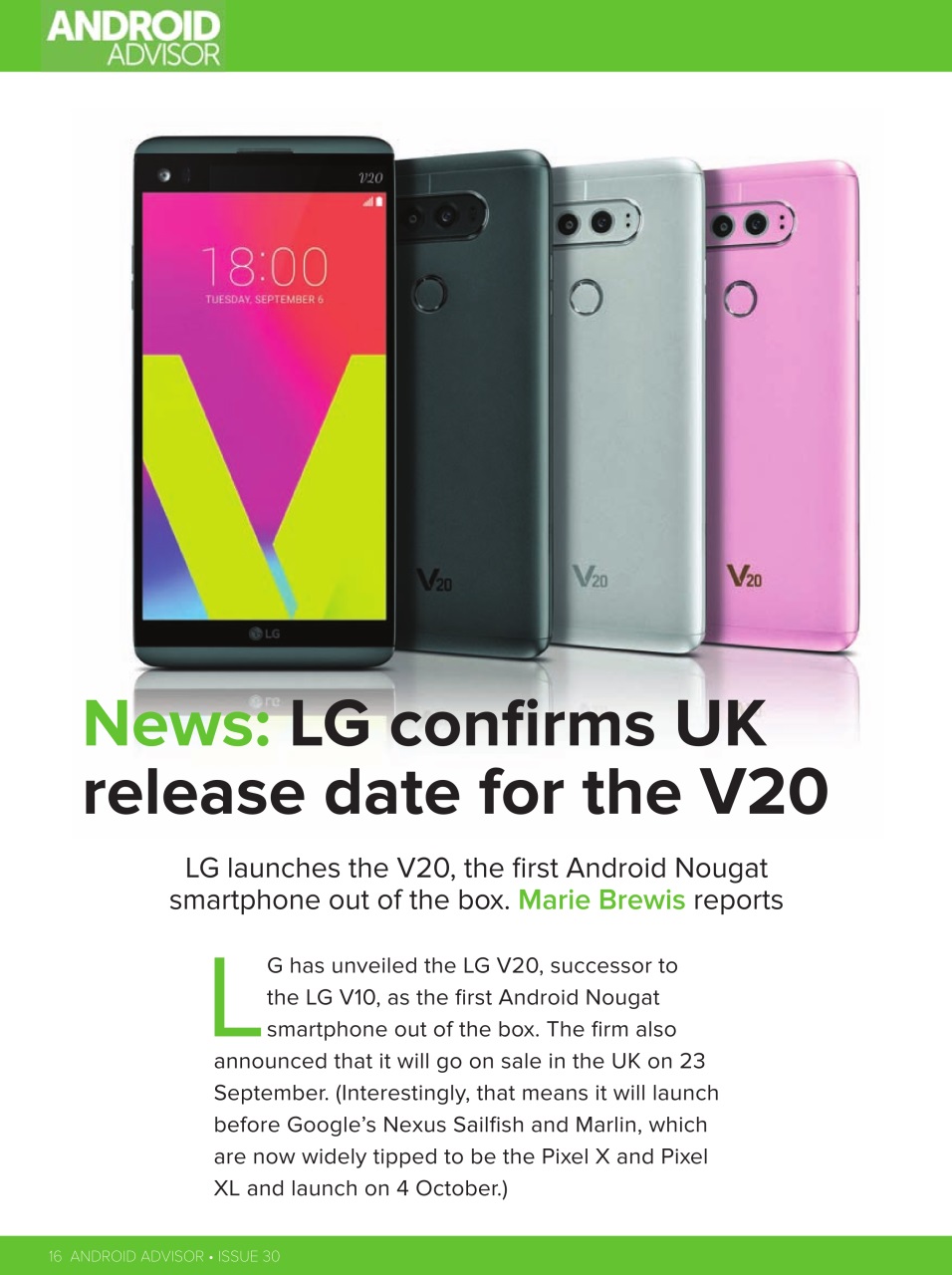 Android Advisor Preview Pages