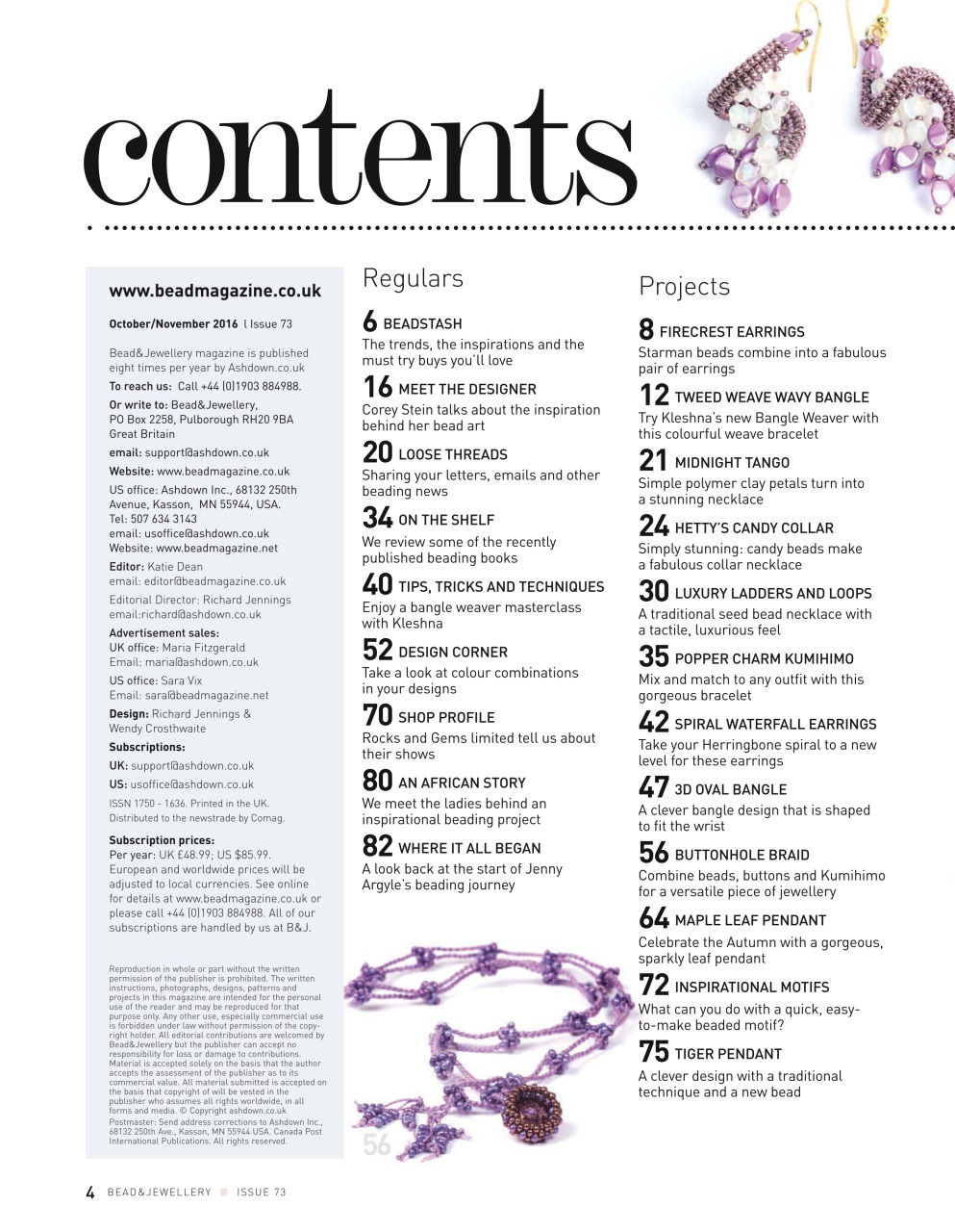 Bead & Jewellery Magazine Preview Pages