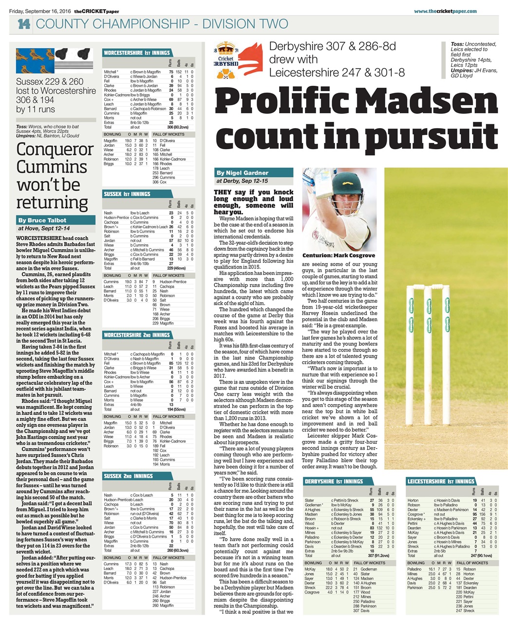 The Cricket Paper Preview Pages