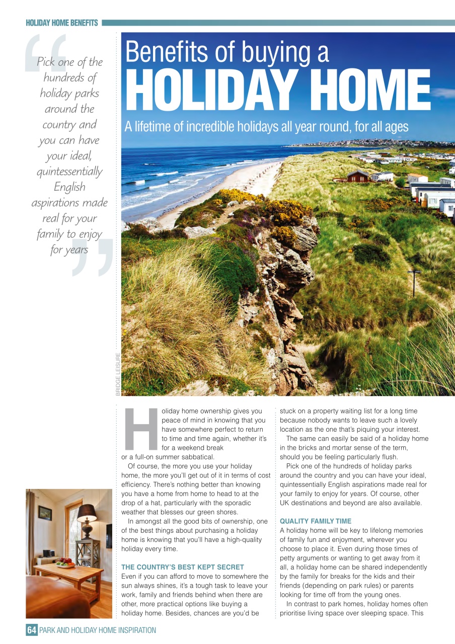 Park and Holiday Home Inspiration magazine Preview Pages