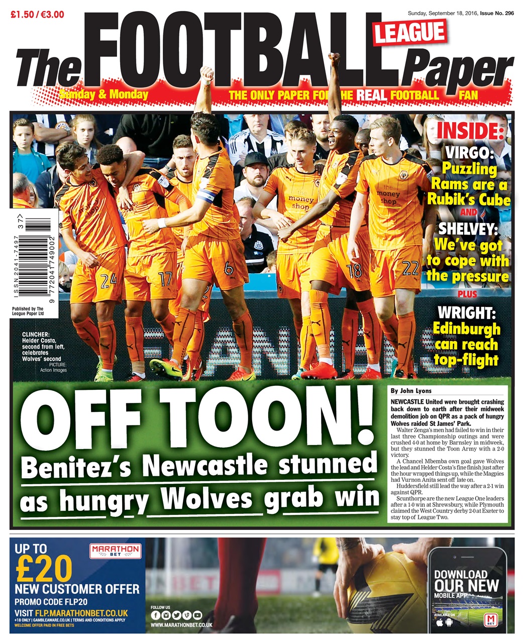 The Football League Paper Preview Pages