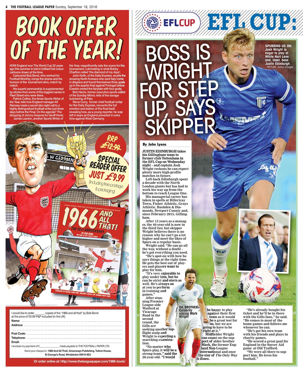 The Football League Paper Preview Pages