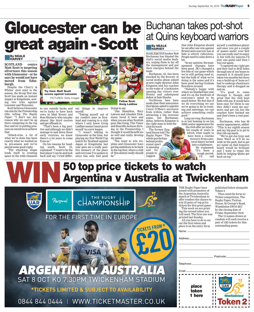 The Rugby Paper Preview Pages
