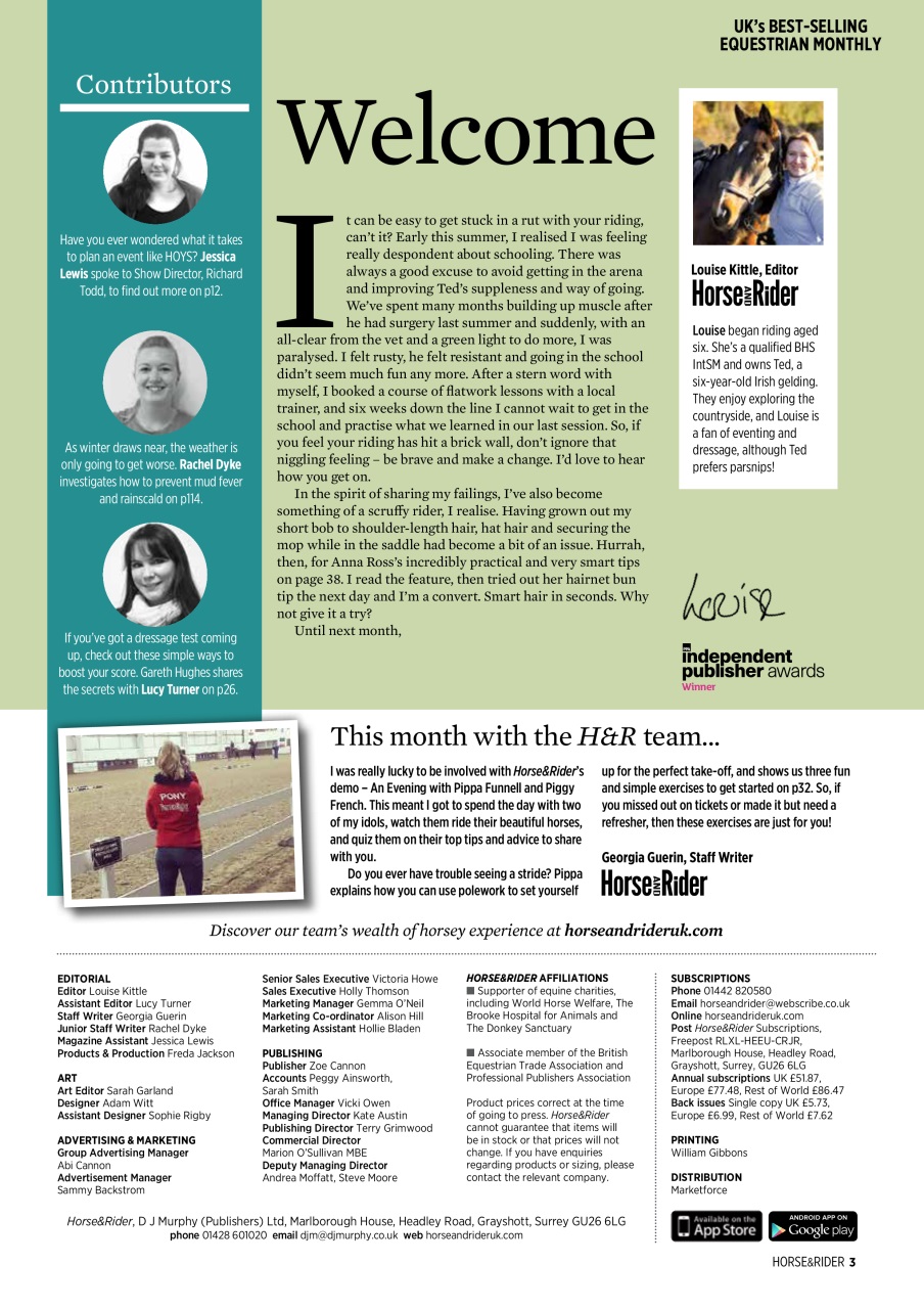 Horse&Rider Magazine - UK equestrian magazine for Horse and Rider Preview Pages