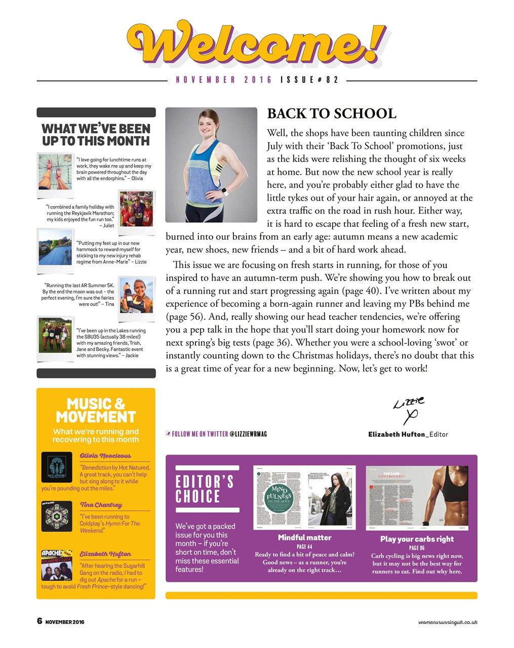 Women’s Running Preview Pages