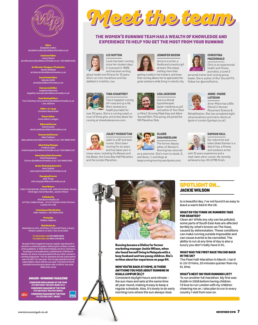 Women’s Running Preview Pages