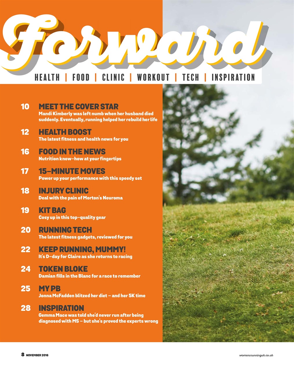 Women’s Running Preview Pages