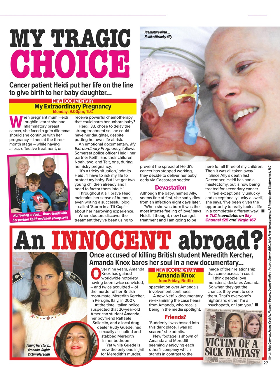 What's on TV Preview Pages