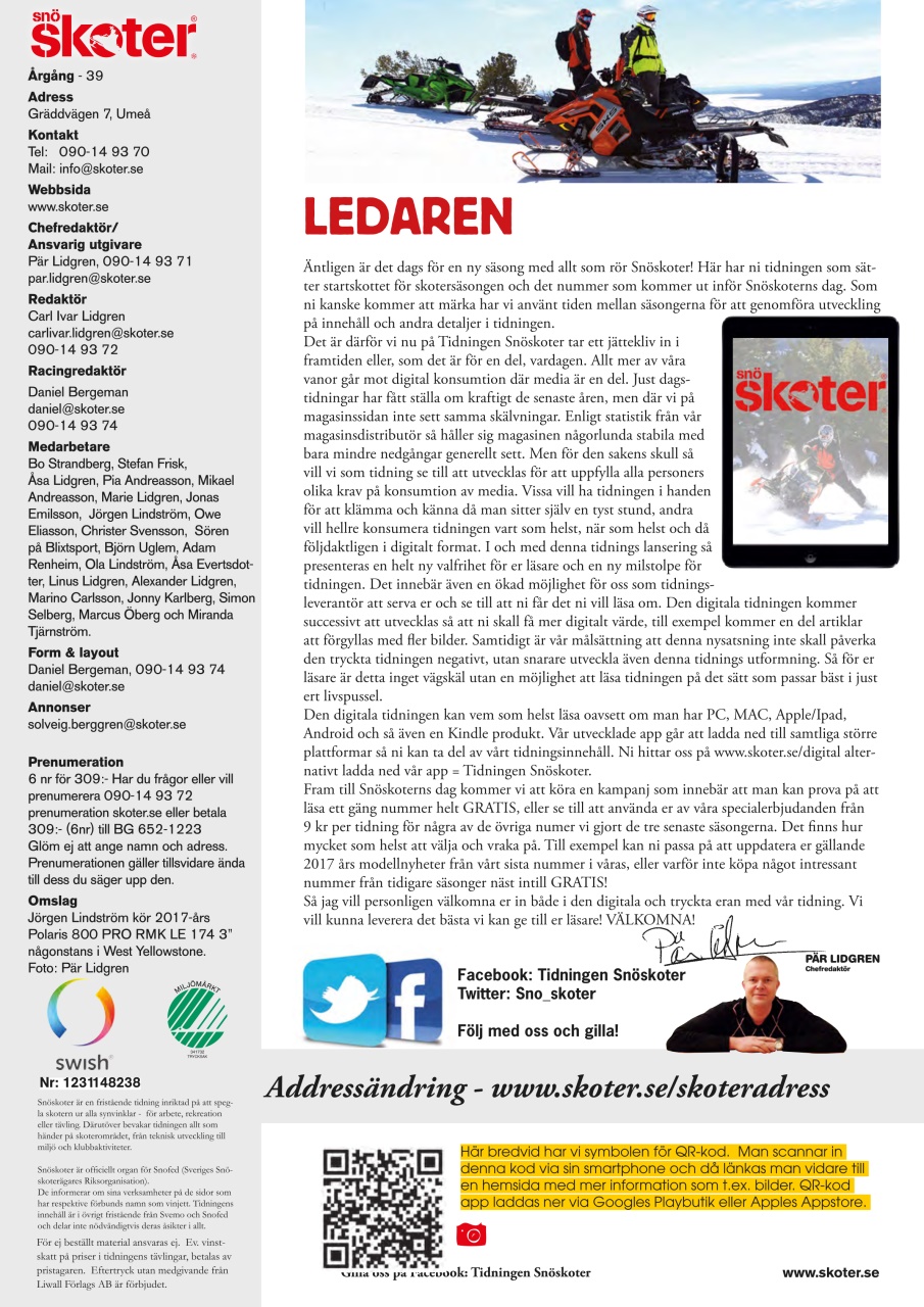 Tidningen Snöskoter Preview Pages