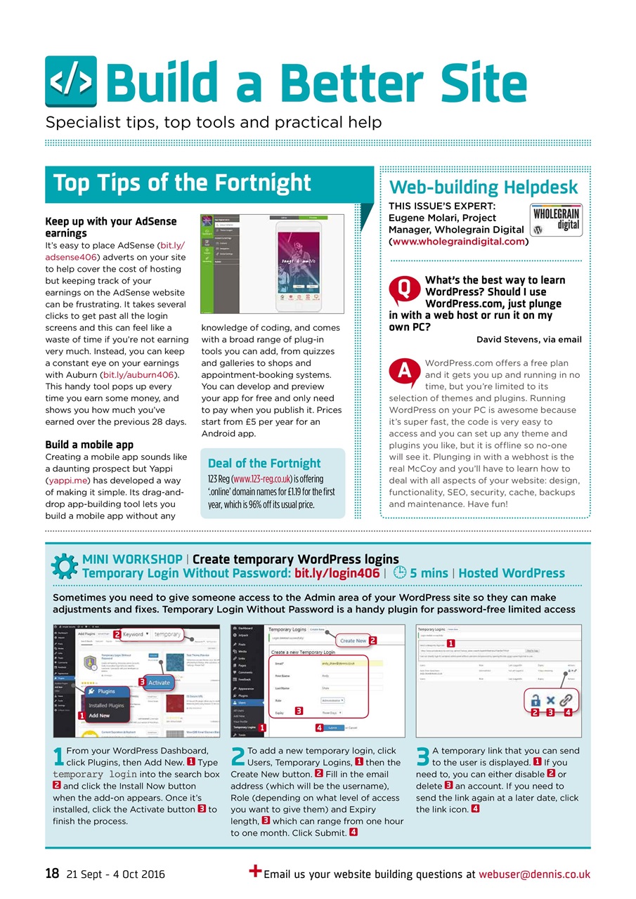 Webuser Preview Pages