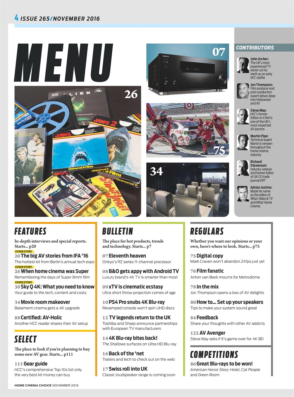 Home Cinema Choice Preview Pages