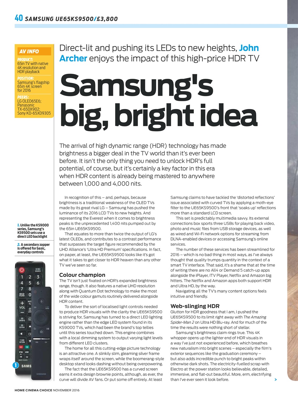 Home Cinema Choice Preview Pages