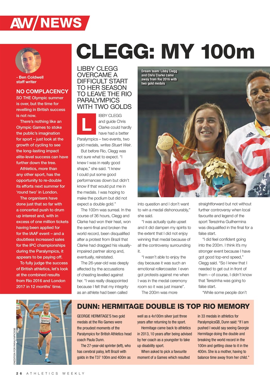 AW – Athletics Weekly Magazine Preview Pages