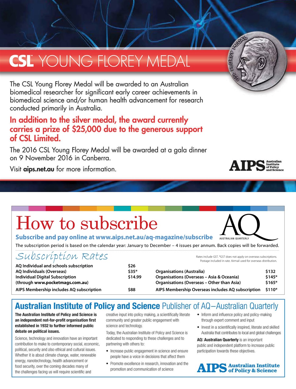 AQ: Australian Quarterly Preview Pages