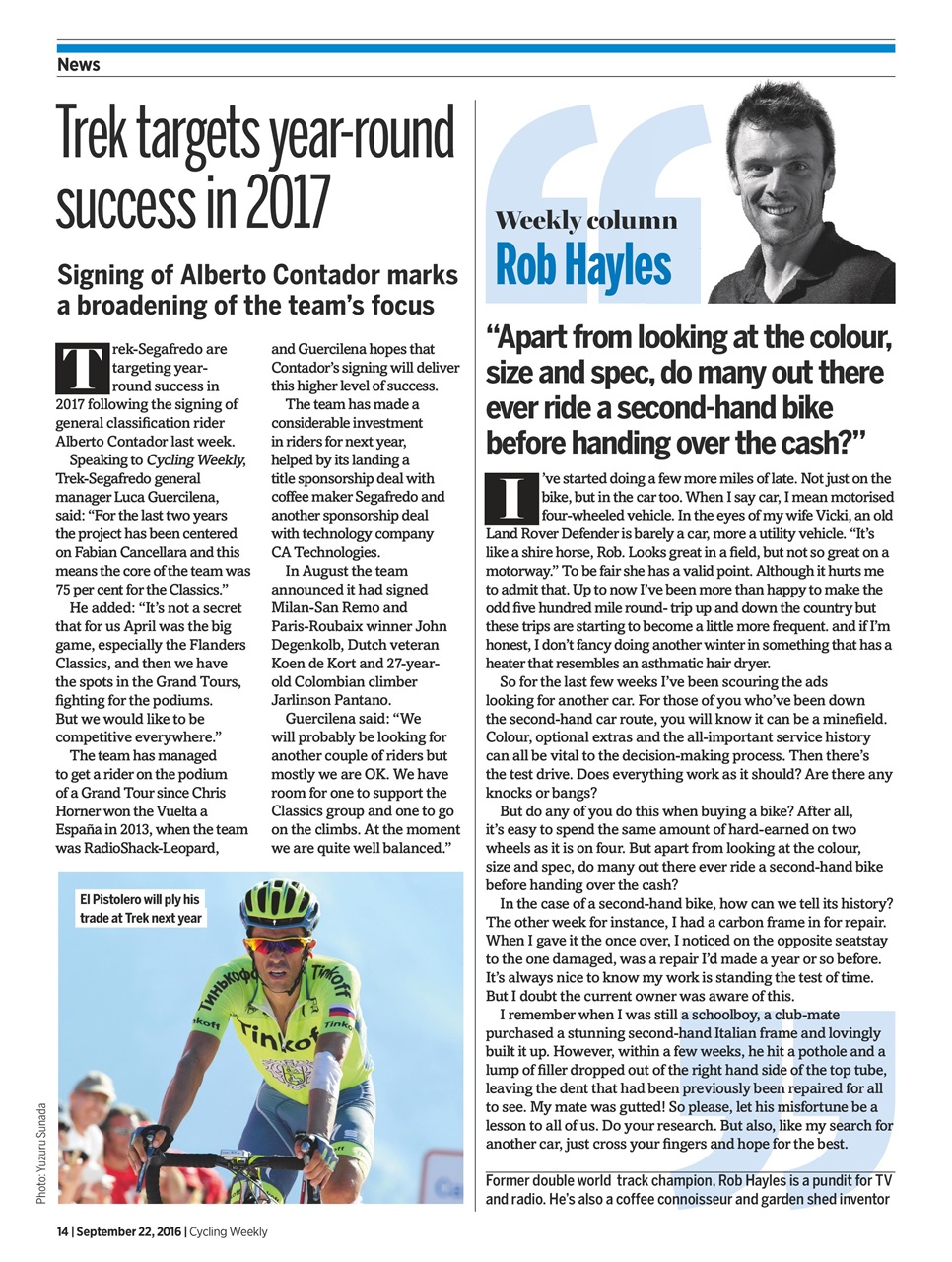 Cycling Weekly Preview Pages