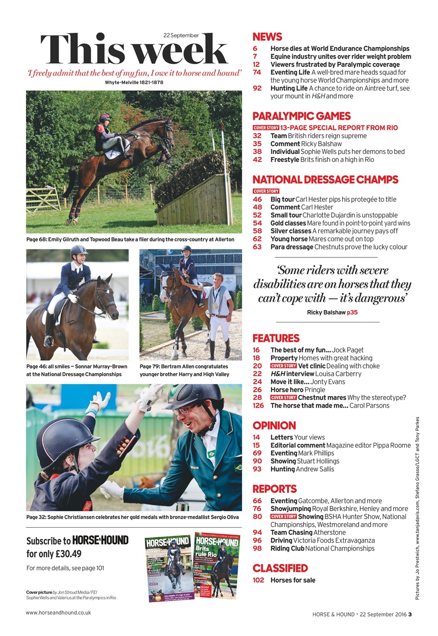 Horse & Hound Preview Pages