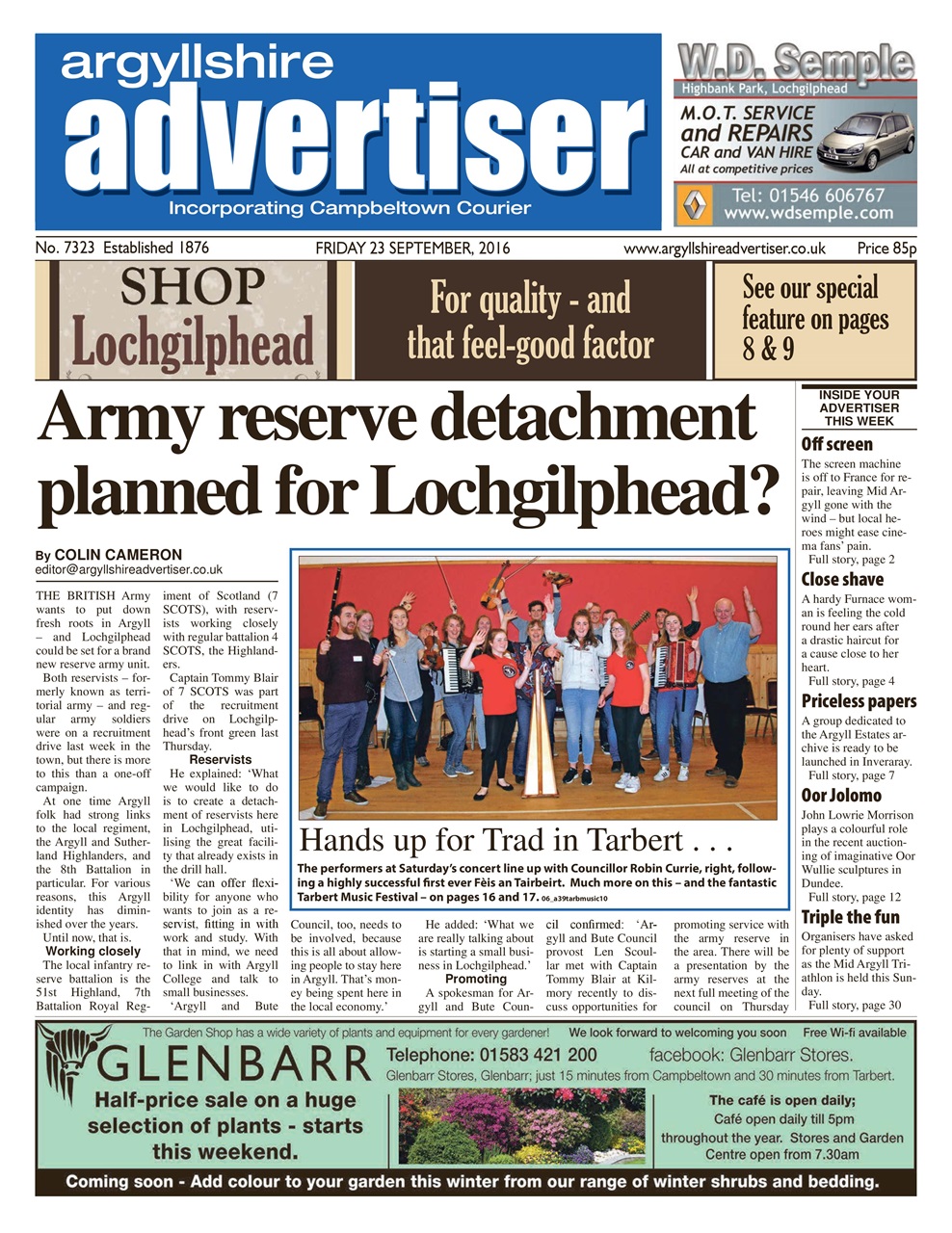 Argyllshire Advertiser Preview Pages